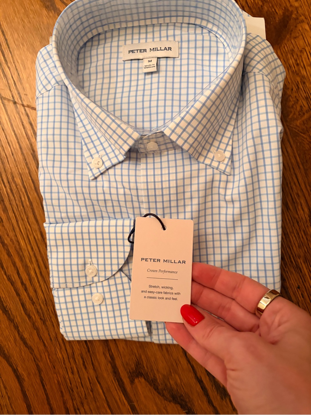 Peter Millar Crown Hanford Performance Twill Sport Shirt- Nwt Men’s Medium — image 4 of 5